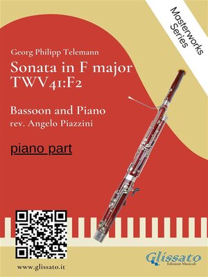 cover image of (piano part) Sonata in F major--Bassoon and Piano
